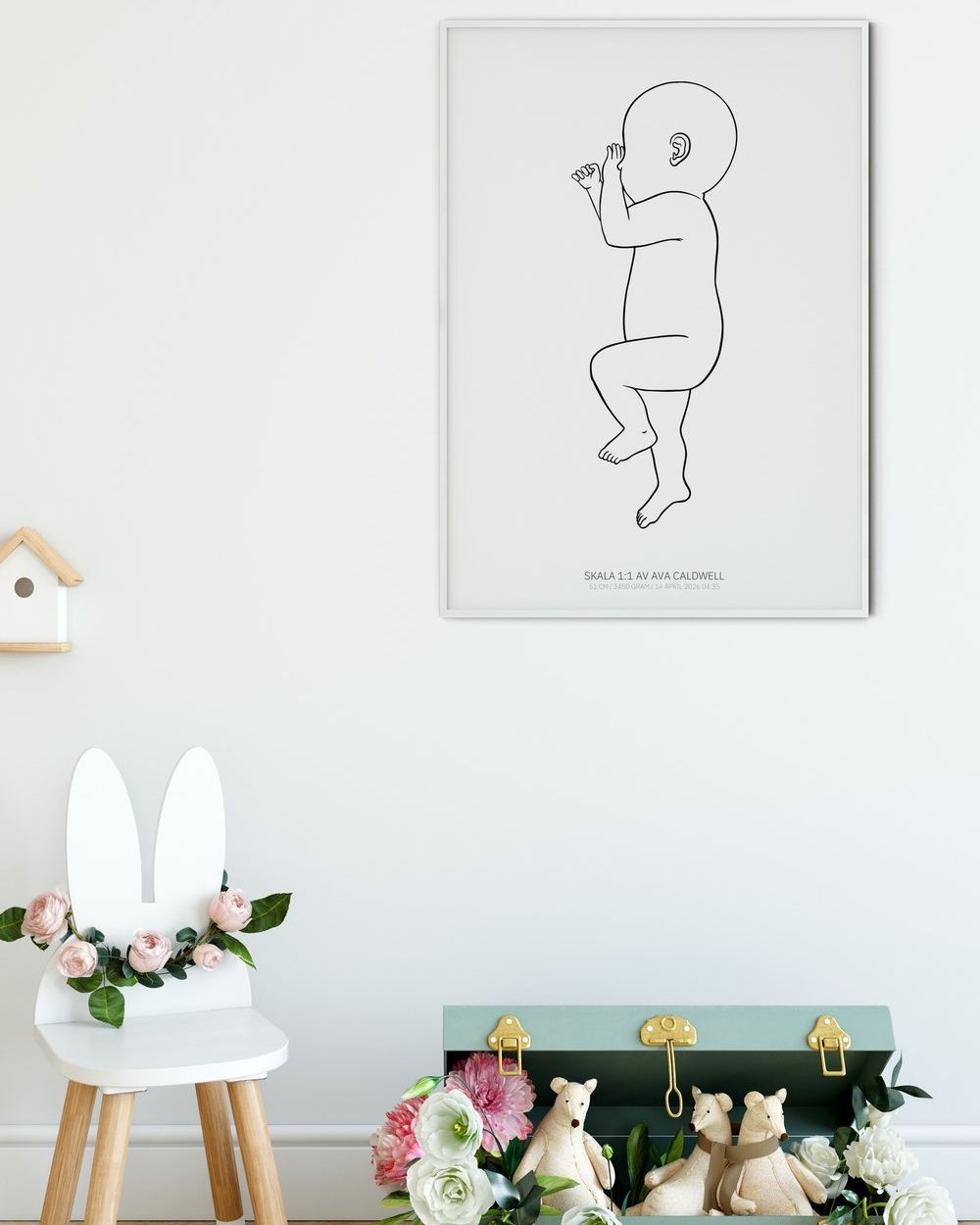 Sovande i profil, Pearl, Minimalistisk, utan krans
