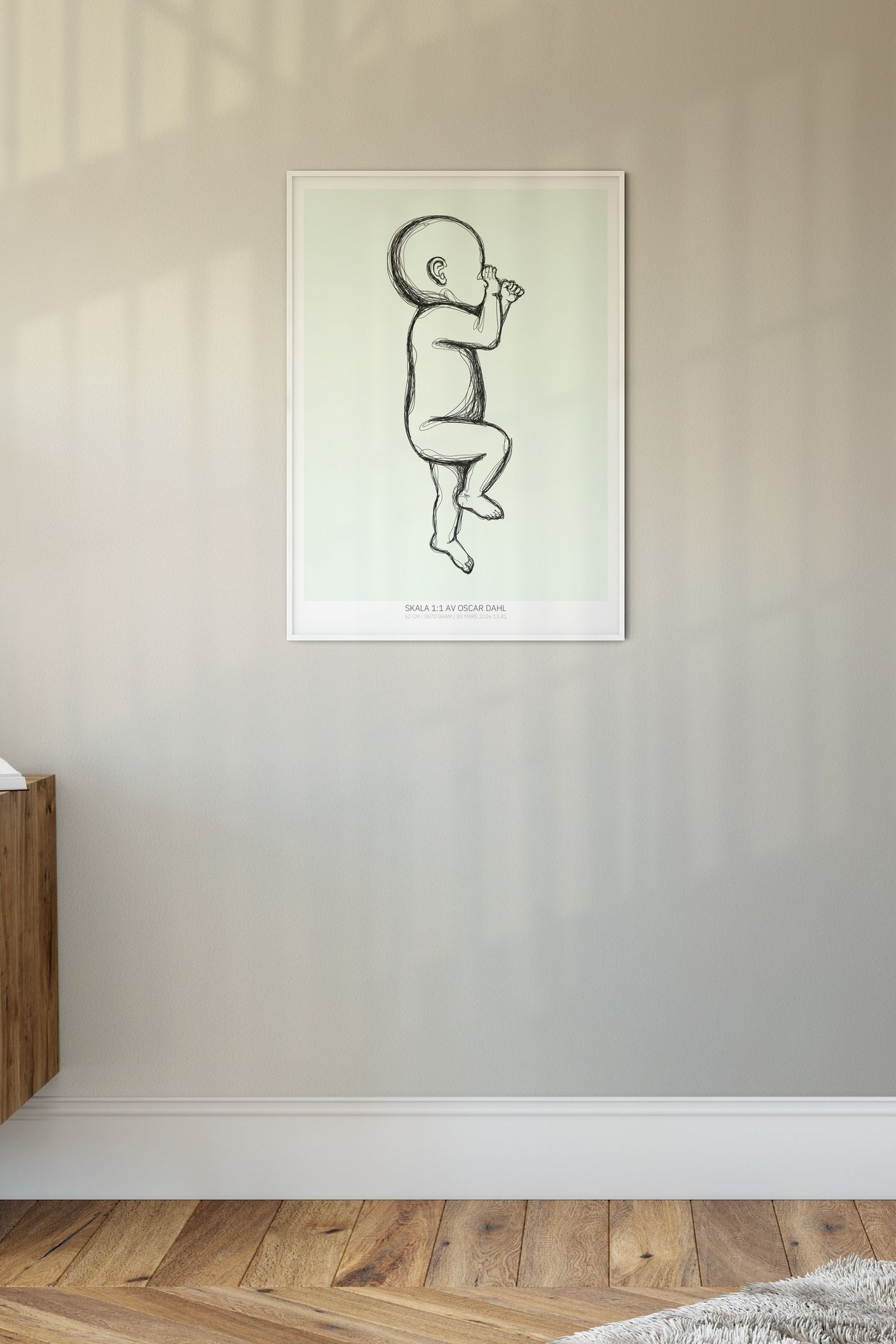 Birth poster – sleeping in profile